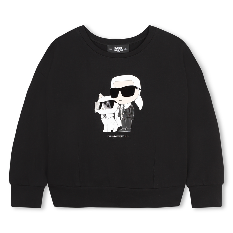 Sweat-shirt avec imprim&eacute; KARL LAGERFELD KIDS 
                        FILLE