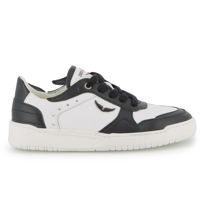 Baskets &agrave; lacets en cuir de vachette ZADIG & VOLTAIRE 
                        UNISEXE