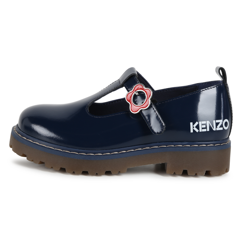 Leren ballerina's met gesp KENZO KIDS 
                        GIRL