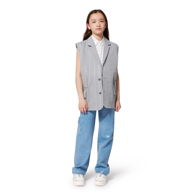 Veste sans manche &agrave; rayures DKNY 
                        FILLE