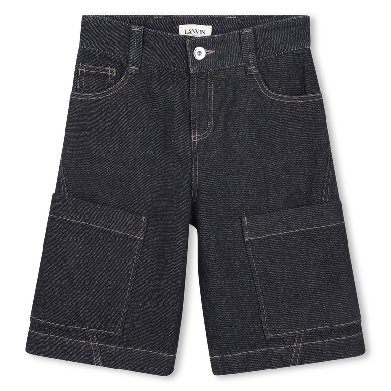 DENIM BERMUDA SHORTS LANVIN 
                        BOY