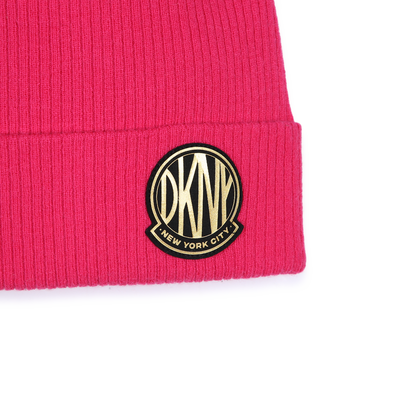 Bonnet en tricot avec revers DKNY 
                        FILLE