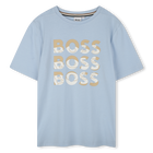 Katoenen T-shirt korte mouwen, PERZISCH BLAUW, hi-res
