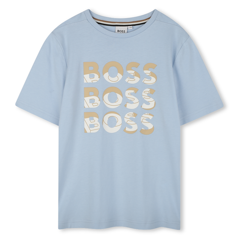 Katoenen T-shirt korte mouwen BOSS 
                        BOY