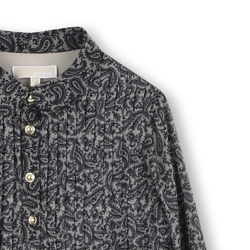 Geplooide jurk met lange mouwen MICHAEL KORS 
                        GIRL