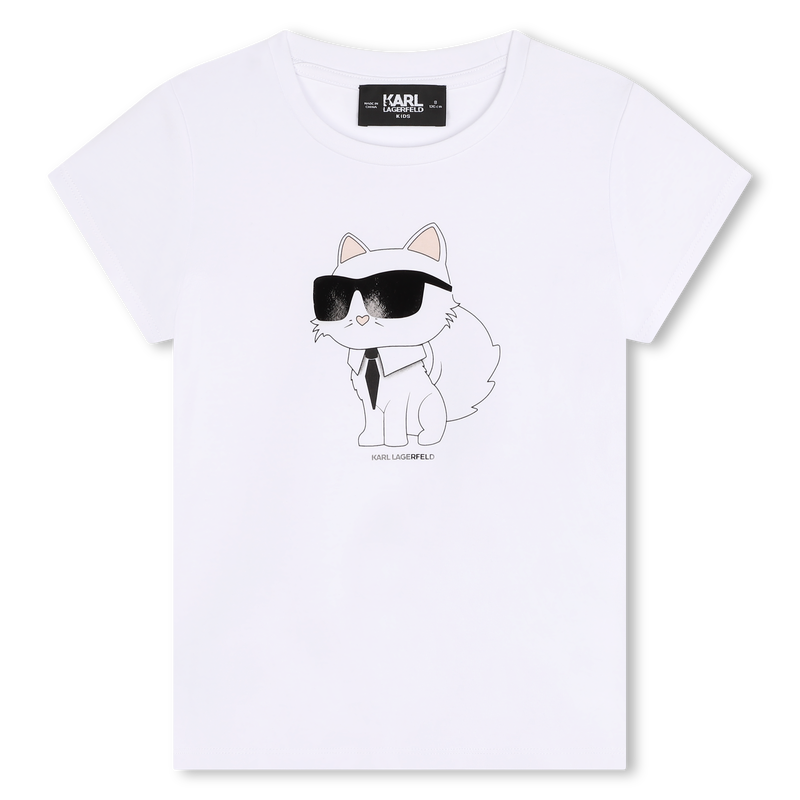 T-shirt avec imprim&eacute; plac&eacute; KARL LAGERFELD KIDS 
                        FILLE