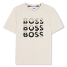 Katoenen T-shirt korte mouwen BOSS 
                    BOY