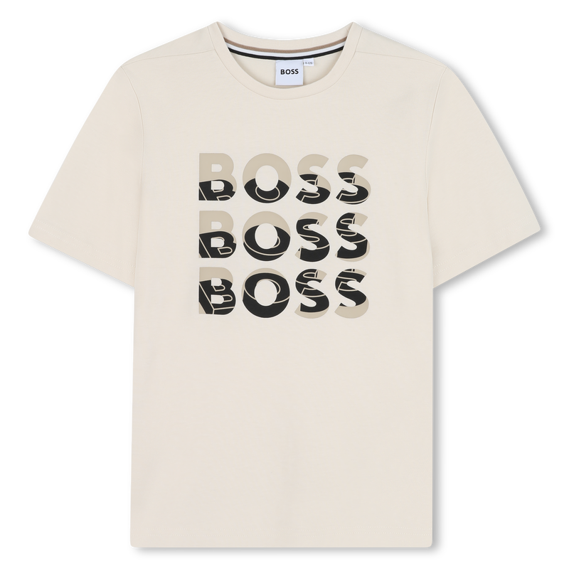 Katoenen T-shirt korte mouwen BOSS 
                        BOY