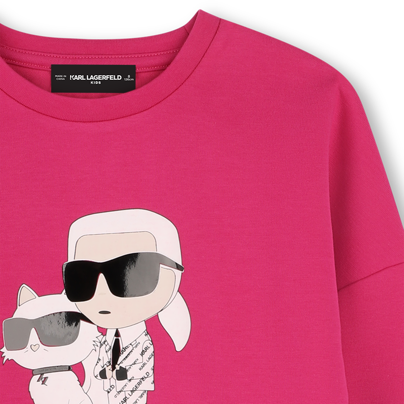 Sweat-shirt avec imprim&eacute; KARL LAGERFELD KIDS 
                        FILLE