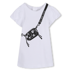 Robe avec manches volumineuses, BLANC, hi-res