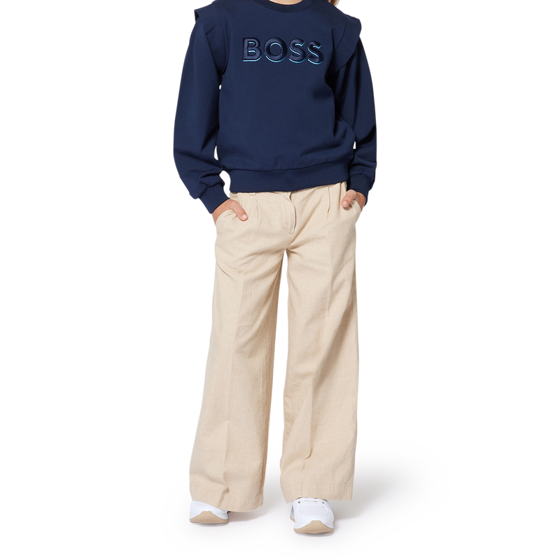 Sweat-shirt brod&eacute; BOSS 
                        FILLE