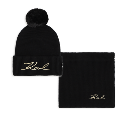 Muts en sjaal set KARL LAGERFELD KIDS MEISJE