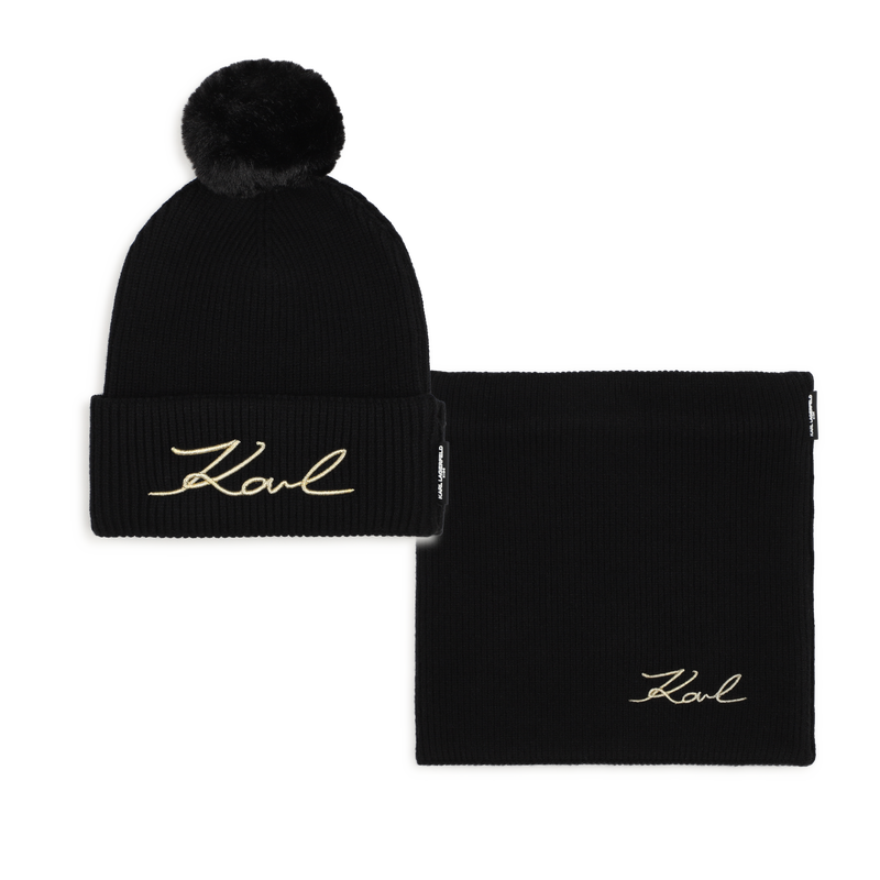 Ensemble bonnet et tour de cou KARL LAGERFELD KIDS 
                        FILLE