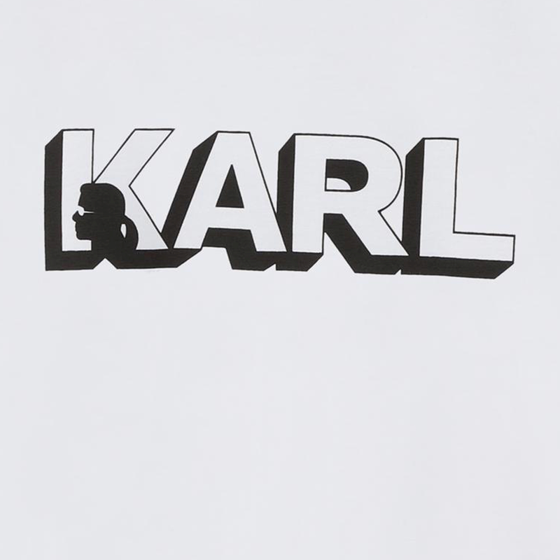 Katoenen T-shirt korte mouwen KARL LAGERFELD KIDS 
                        BOY