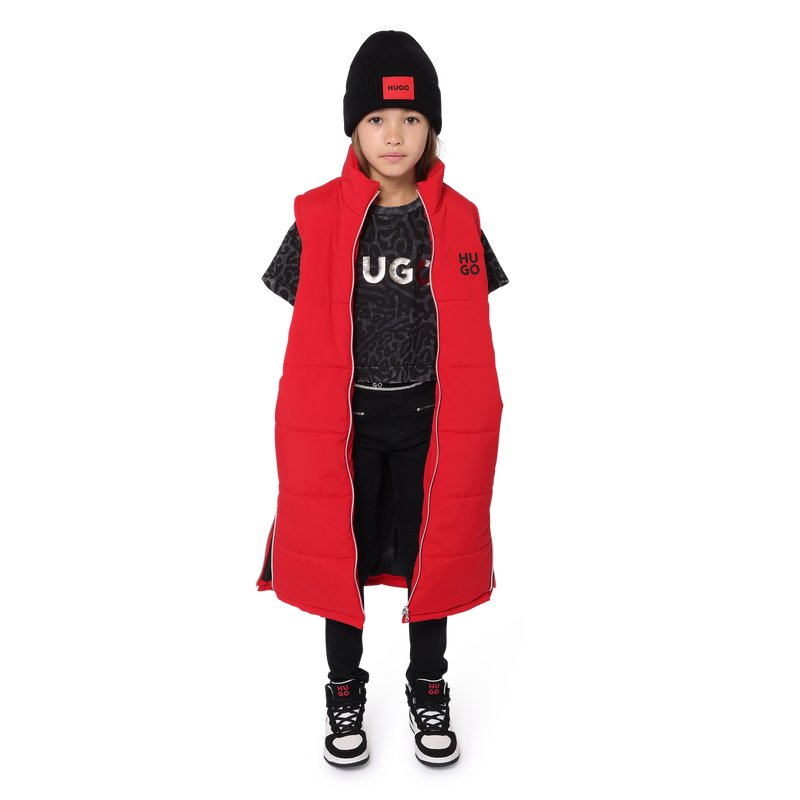 Katoenen T-shirt met print HUGO 
                        GIRL