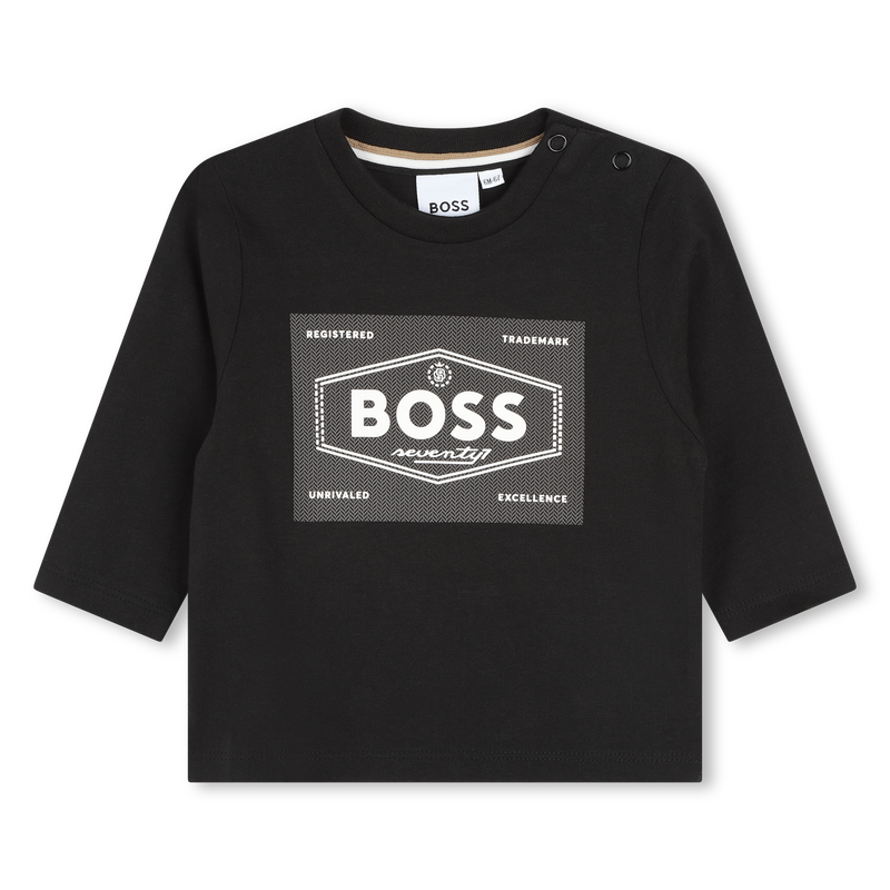 Katoenen T-shirt met print BOSS 
                        BOY