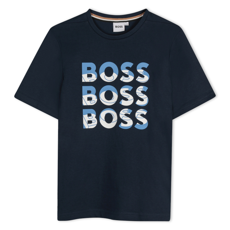Katoenen T-shirt korte mouwen BOSS 
                        BOY