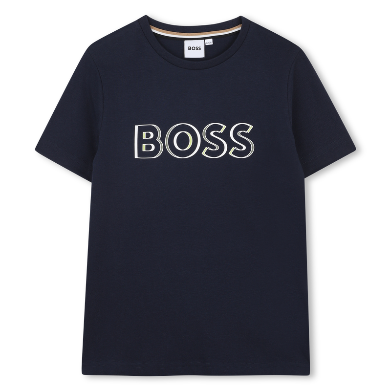 Katoenen T-shirt korte mouwen BOSS 
                        BOY