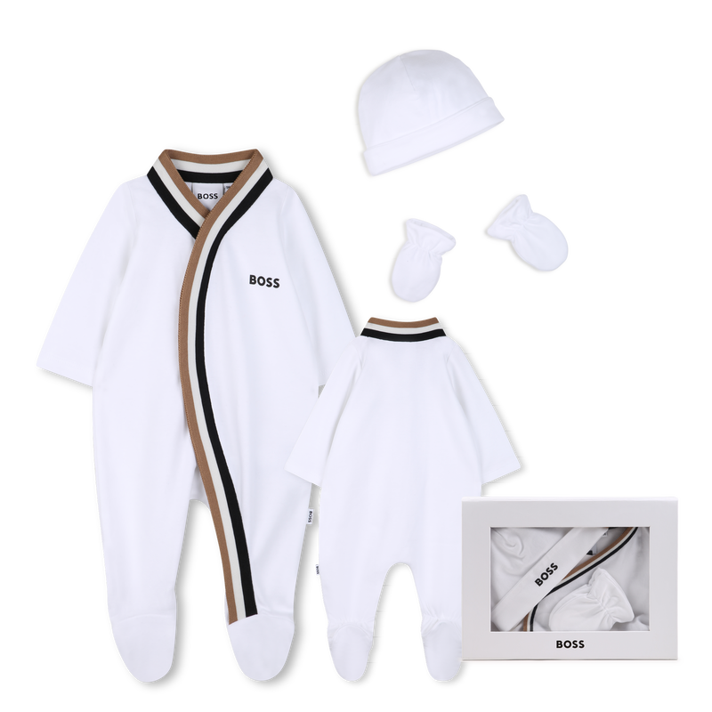 PYJAMA + ROMPERTJE + MUTS + WANTEN SET BOSS 
                        BOY