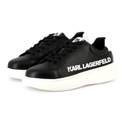 Baskets en cuir &agrave; lacets KARL LAGERFELD KIDS UNISEXE