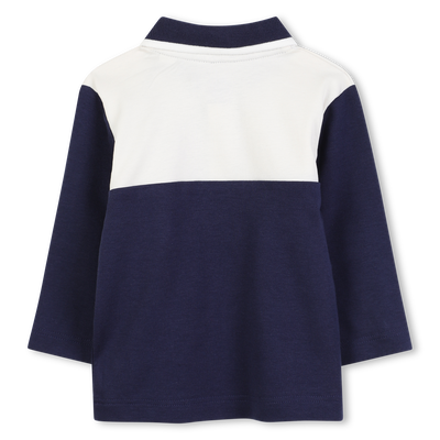 Tweekleurig katoenen poloshirt met geribbelde rand TIMBERLAND BOY