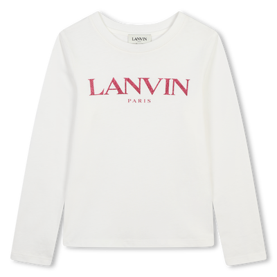 T-shirt avec sigle paillet&eacute; LANVIN FILLE