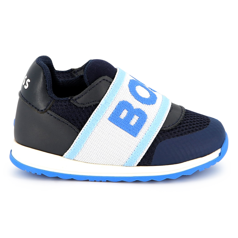 Sneakers met leer en visnet BOSS 
                        BOY