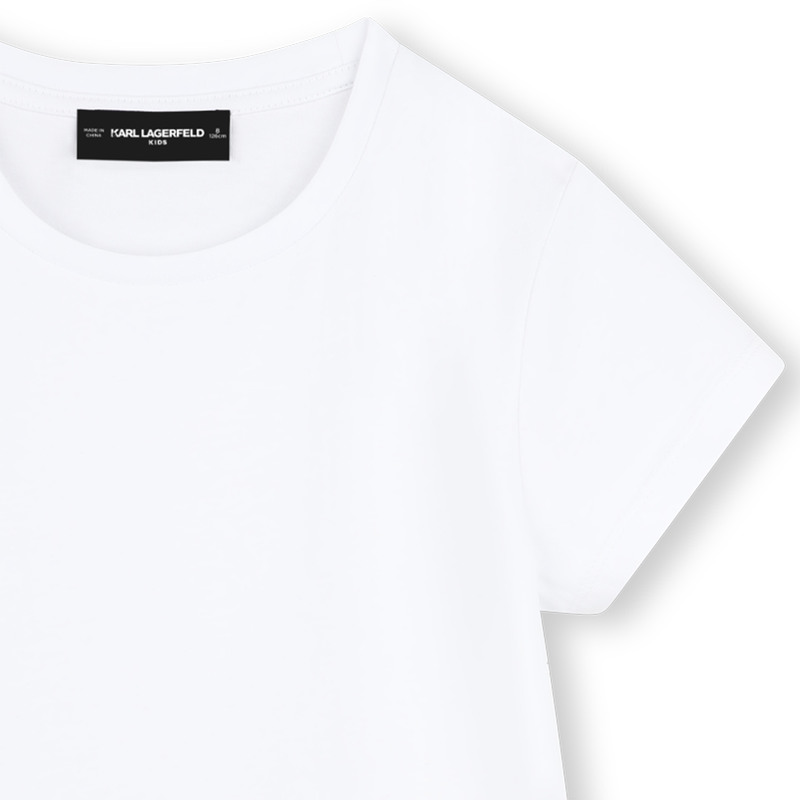 Geborduurde jurk korte mouwen KARL LAGERFELD KIDS 
                        GIRL