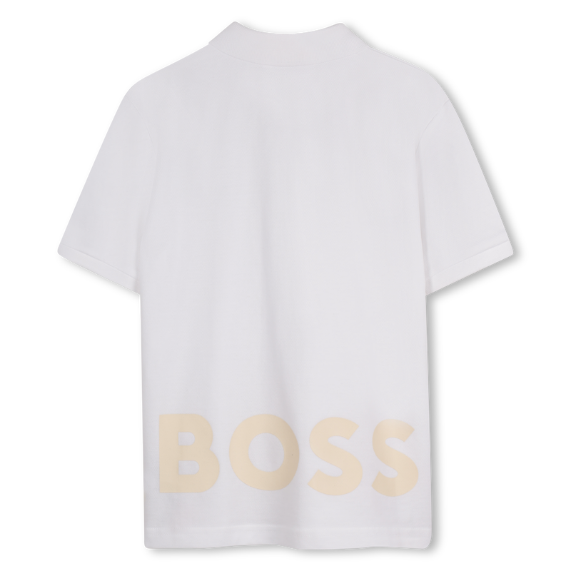 Katoenen polo met logo BOSS 
                        BOY