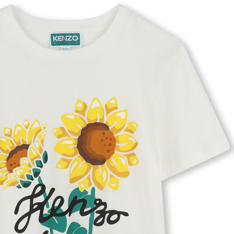 T-shirt met zonnebloemprint KENZO KIDS 
                        UNISEX
