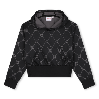 Sweat-shirt imprim&eacute; &agrave; capuche HUGO FILLE