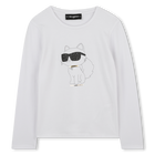 T-shirt &agrave; manches longues KARL LAGERFELD KIDS 
                    FILLE