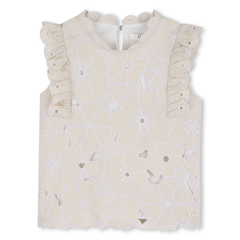T-SHIRT BRODERIES FLORALES CHLOE 
                        FILLE