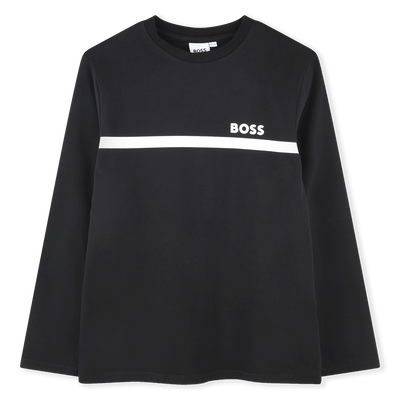 T-SHIRT MET LANGE MOUWEN BOSS BOY