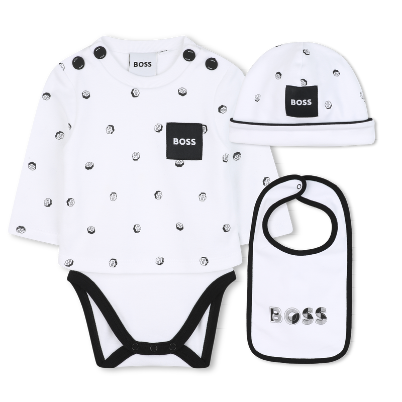 Ensemble body, bavoir et bonnet BOSS 
                        GARCON