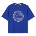 T-shirt met korte mouwen, BLAUW, hi-res