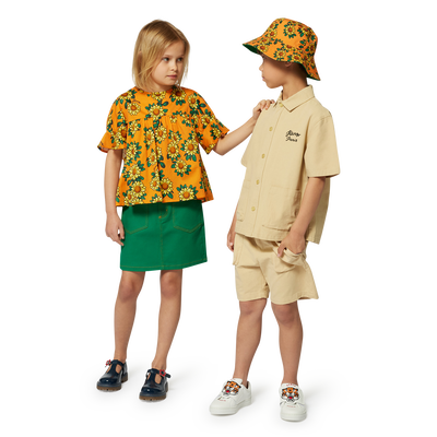 Bob r&eacute;versible en coton KENZO KIDS UNISEXE