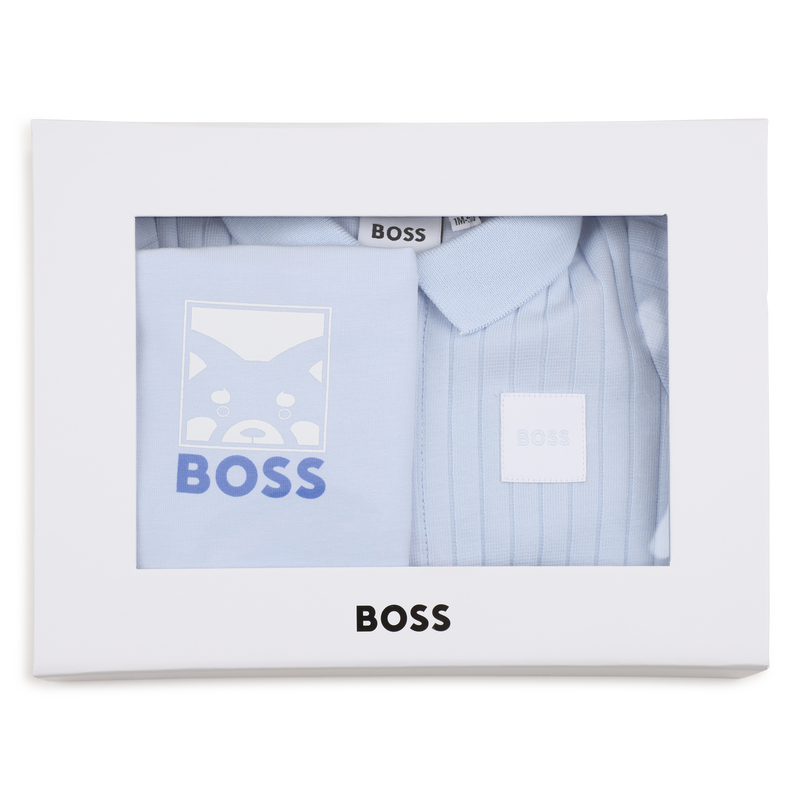 PYJAMA SET + BIB + MUTS BOSS 
                        BOY