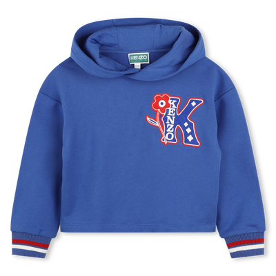 Sweat-shirt brod&eacute; &agrave; capuche KENZO KIDS FILLE