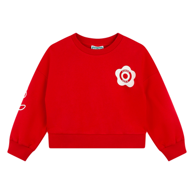 Fleece sweater van katoen KENZO KIDS GIRL