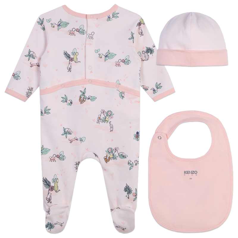Pyjama, bonnet et bavoir coton KENZO KIDS 
                        FILLE