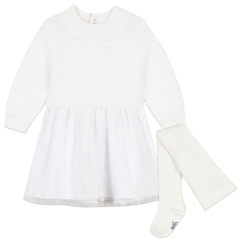 Robe bi-mati&egrave;re en tricot CARREMENT BEAU 
                        FILLE