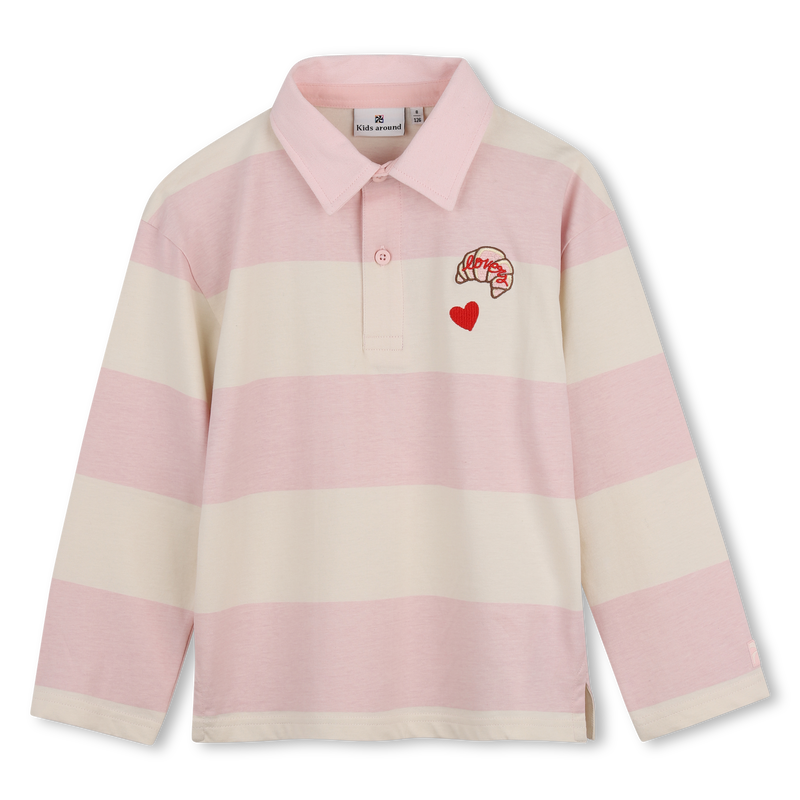 Polo manches longues KIDS AROUND 
                        FILLE