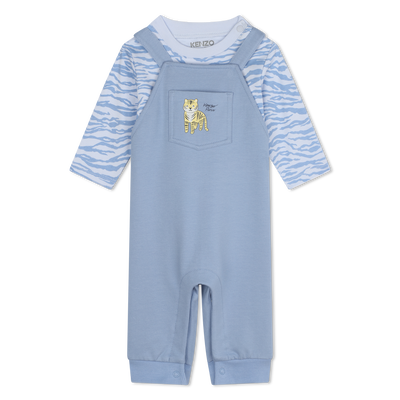 Katoenen T-shirt en tuinbroek KENZO KIDS BOY