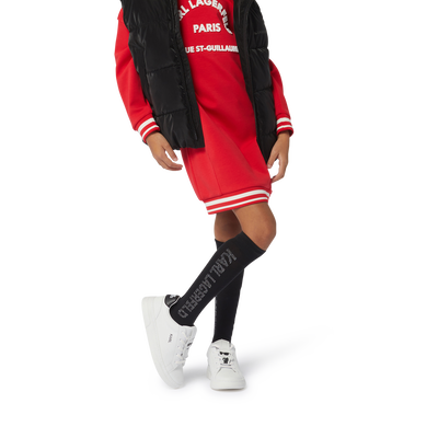 Baskets en cuir de vachette &agrave; lacets KARL LAGERFELD KIDS GARCON