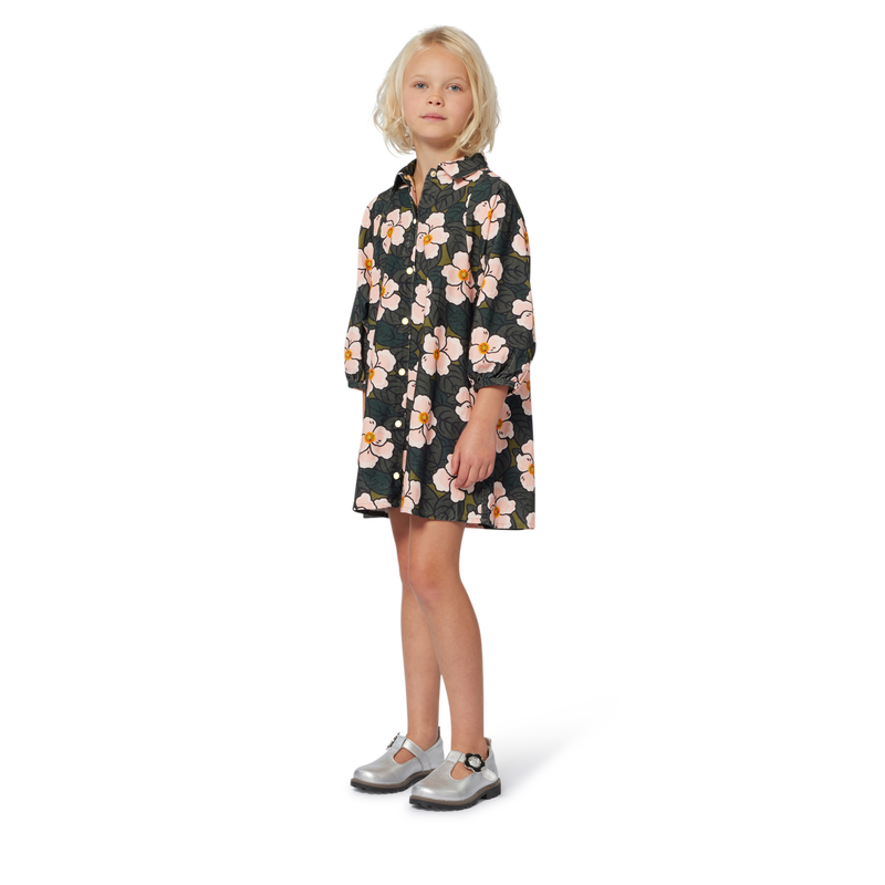 Robe &agrave; manches longues bouffantes KENZO KIDS 
                        FILLE