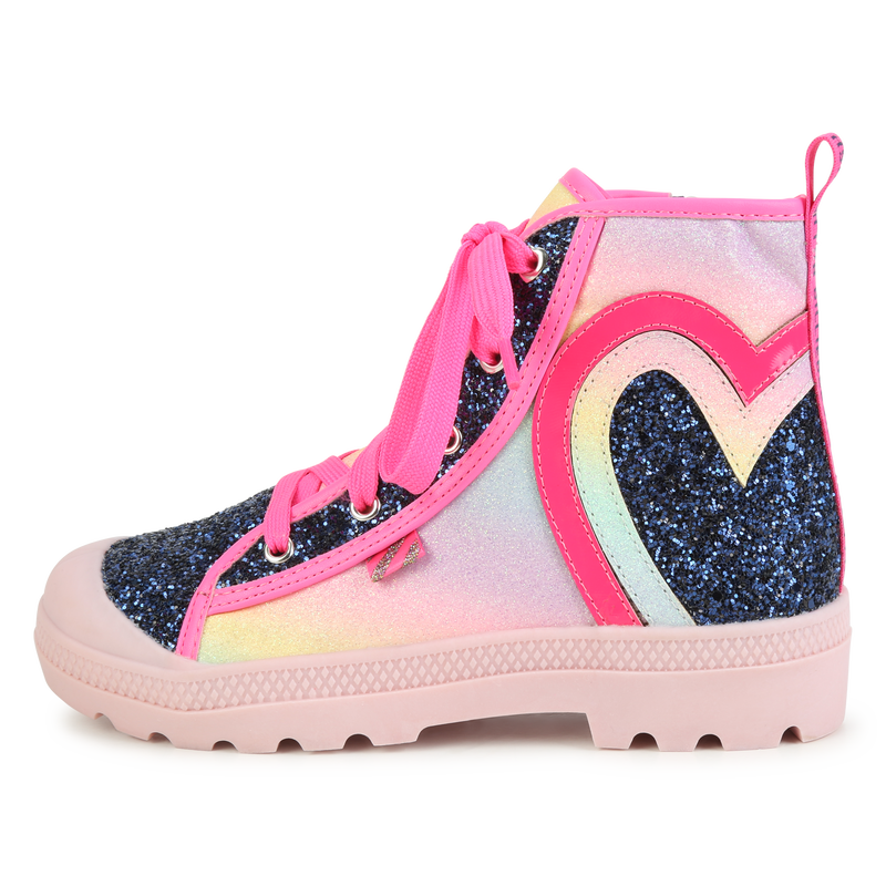 Multicolor sequin booties