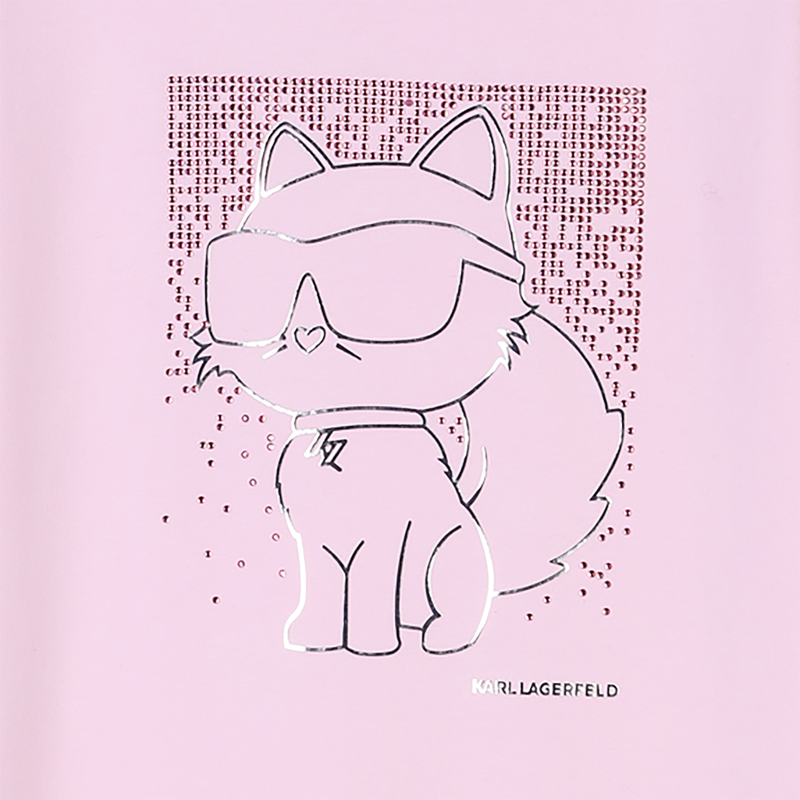 Hippe jurk met korte mouwen KARL LAGERFELD KIDS 
                        GIRL