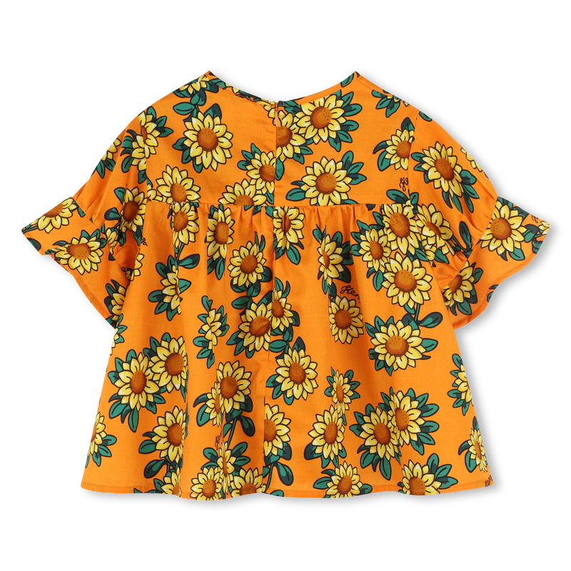 Blouse van katoensatijn KENZO KIDS 
                        GIRL