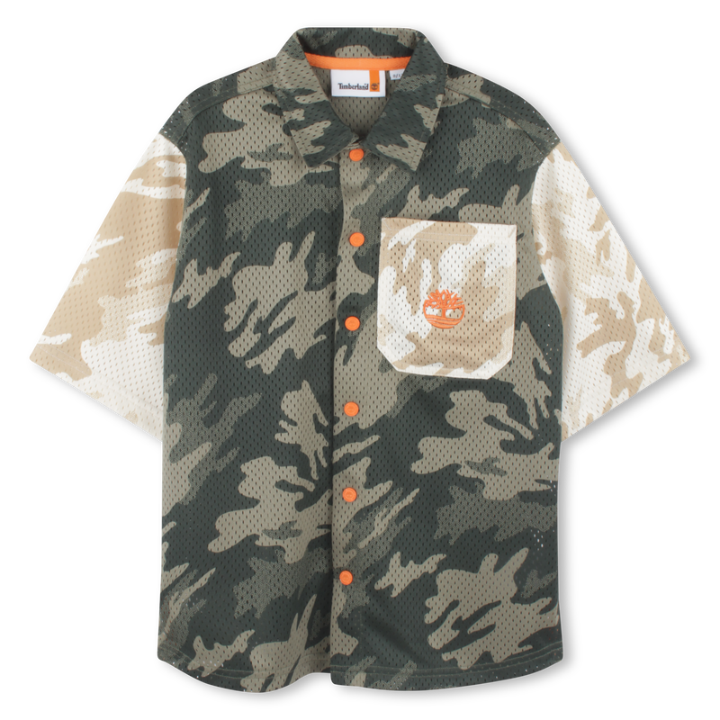 Chemise pressionn&eacute;e imprim&eacute;e TIMBERLAND 
                        GARCON